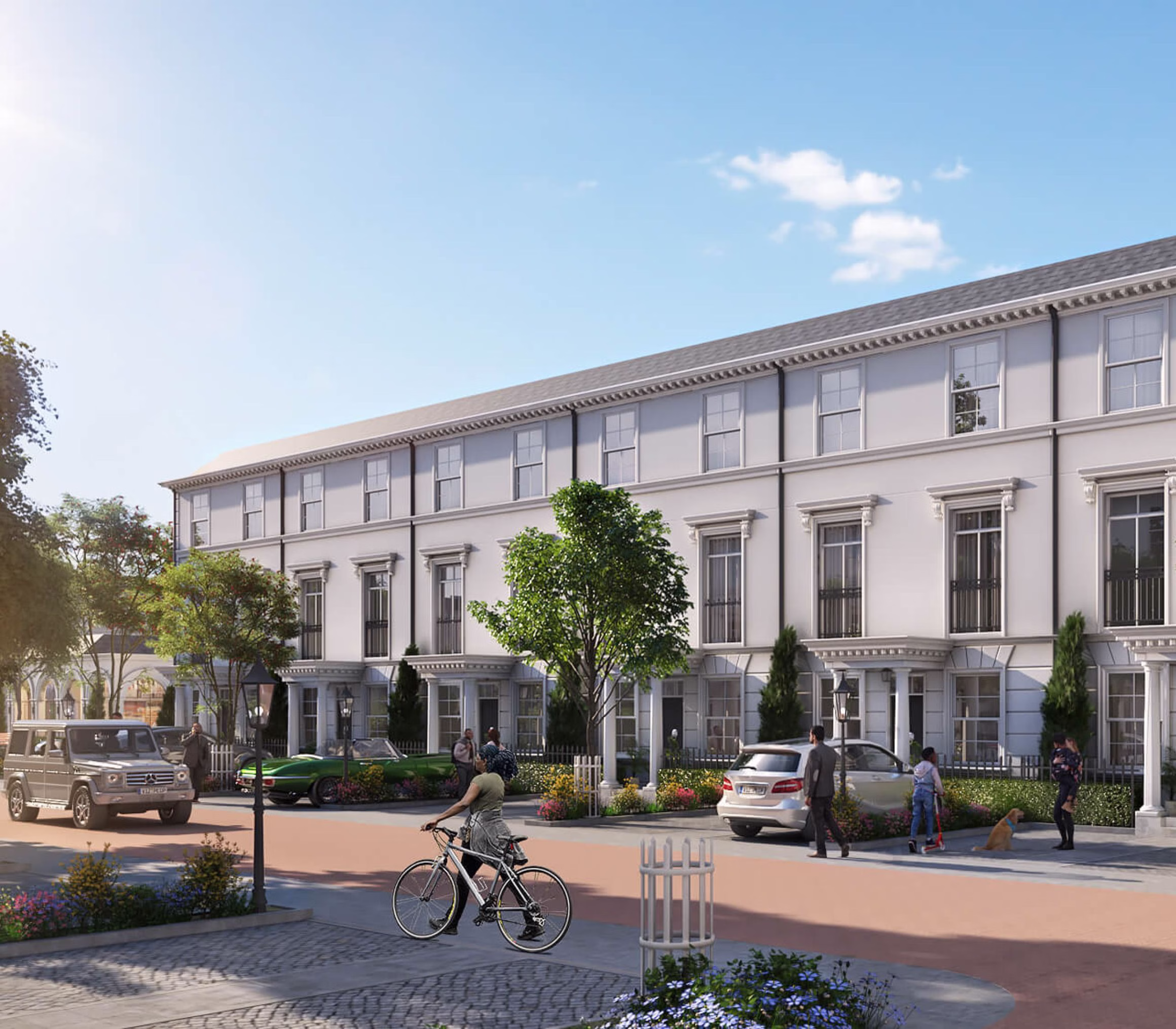 Silver Hill townhouse exterior - Georgian architecture at Tatu City Crawford Road